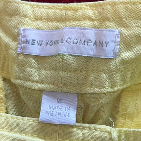 NWT New York & Co Linen Capri Pants Size 14 - Picture 5 of 10